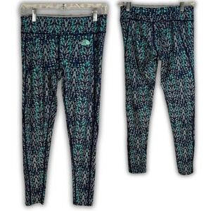 The North Face Womens M Athletic Leggings Pants Navy Teal GORPcore Hiking Trail